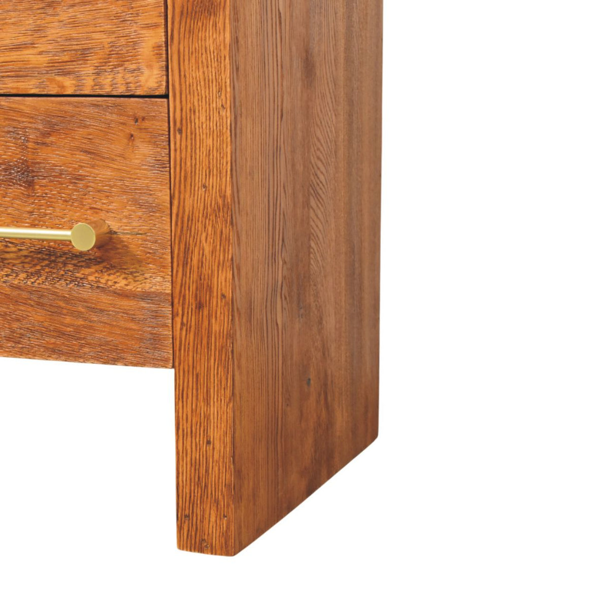 Melrose Oak 2 Drawer Bedside Table