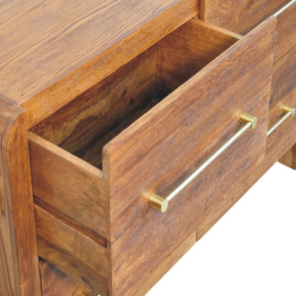 Melrose Oak 4 Drawer Dresser Chest
