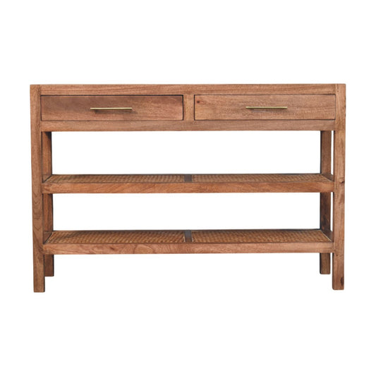 Malibu Rattan 2 Drawer Console Table