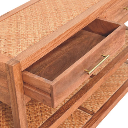 Malibu Rattan 2 Drawer Console Table
