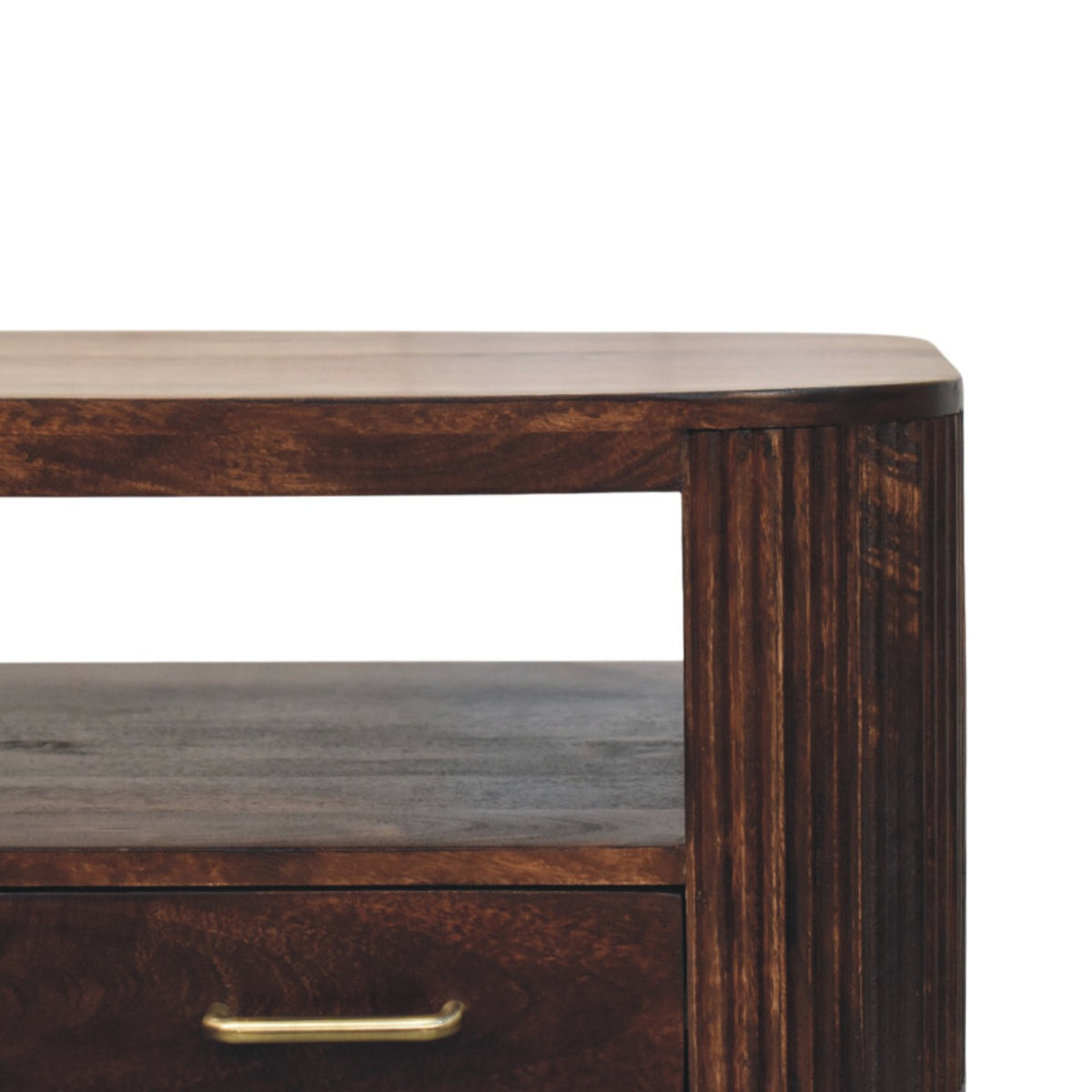 Highland Walnut 4-Drawer Sphere Table