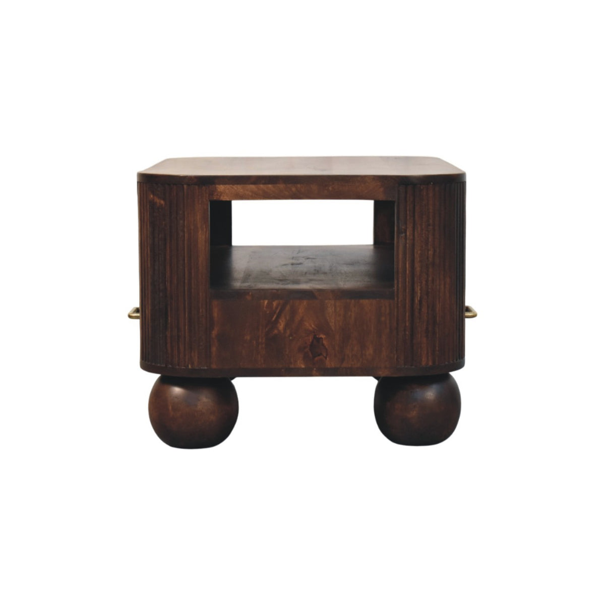 Highland Walnut 4-Drawer Sphere Table