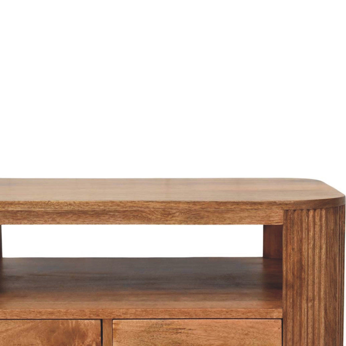 Highland Fluted 4 Drawer Wood Coffee Table