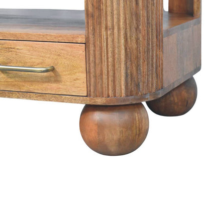Highland Fluted 4 Drawer Wood Coffee Table
