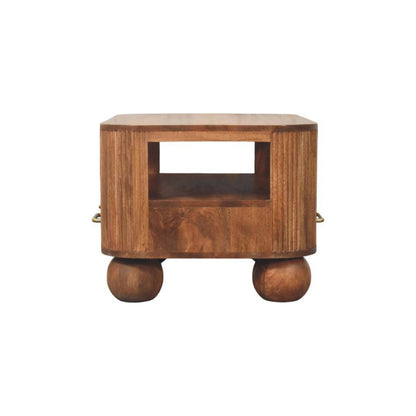 Highland Fluted 4 Drawer Wood Coffee Table