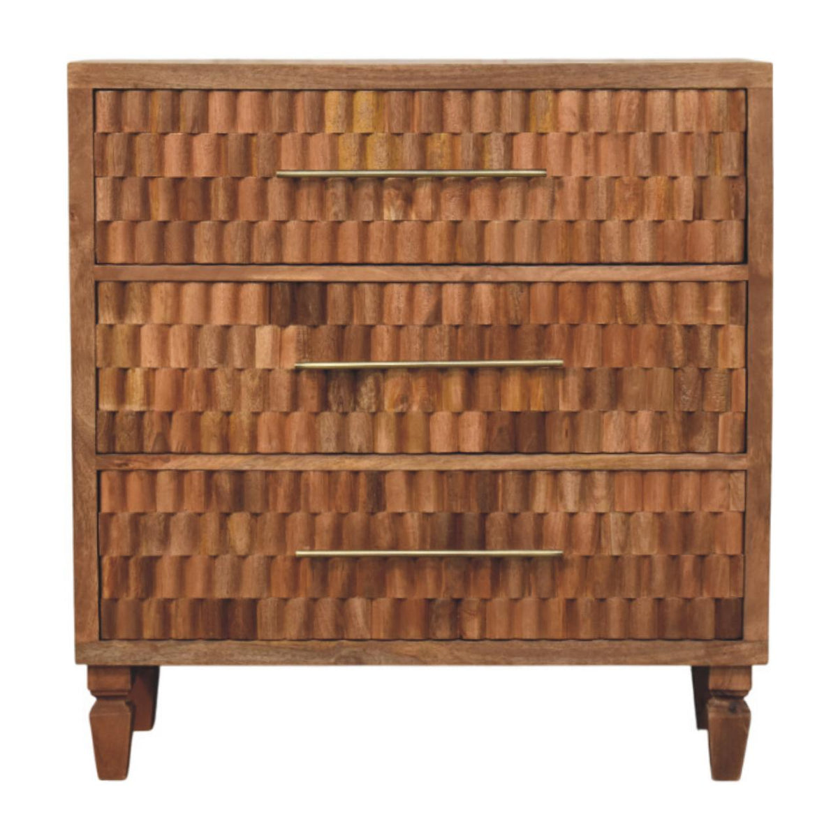 Santa Fe Carved Teak Wood Chest of Drawers
