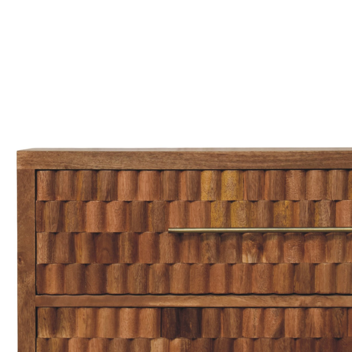 Santa Fe Carved Teak Wood Chest of Drawers