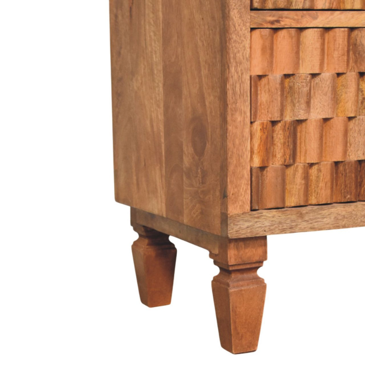 Santa Fe Carved Teak Wood Chest of Drawers
