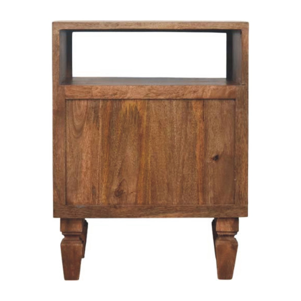 Santa Fe Carved Teak 2 Drawer Nightstand