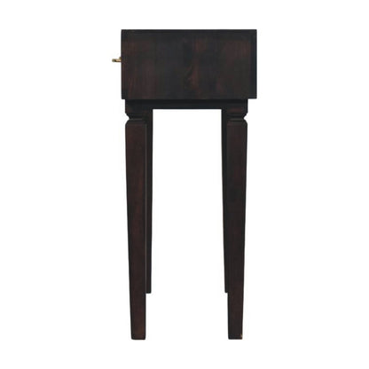 Santa Fe Carved Mocha Slim Console Table