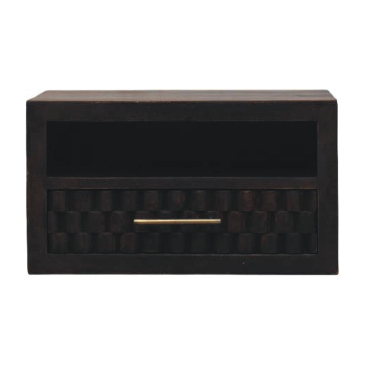 Santa Fe Carved Mocha 1 Drawer Nightstand