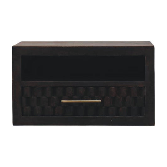 Santa Fe Carved Mocha 1 Drawer Nightstand
