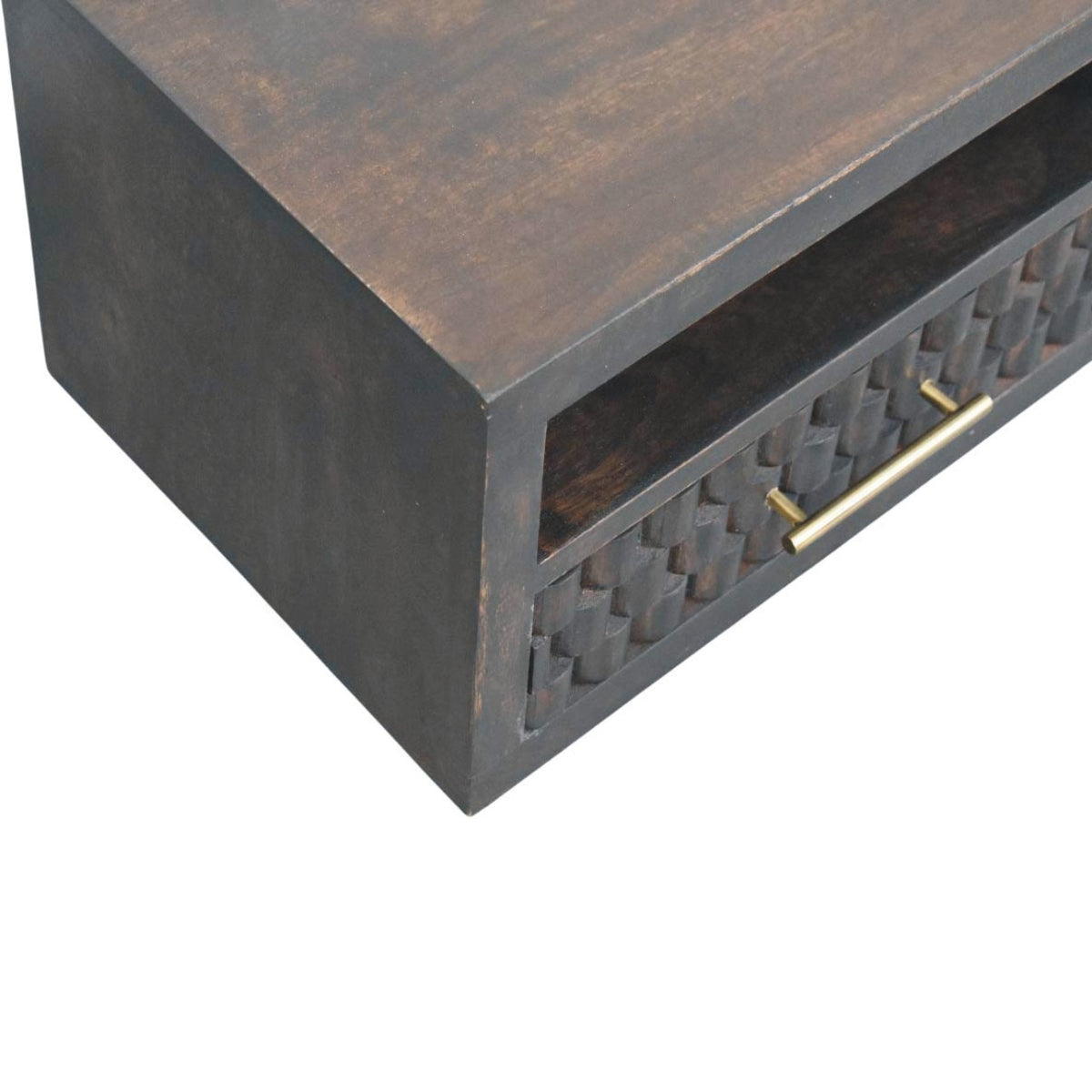 Santa Fe Carved Mocha 1 Drawer Nightstand