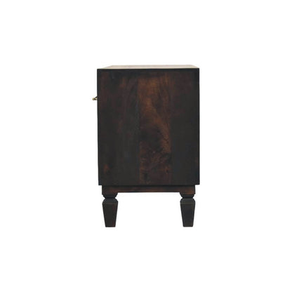 Santa Fe Carved Mango Wood Shoe Storage Bench