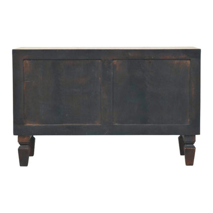 Santa Fe Carved Mango Wood Shoe Storage Bench