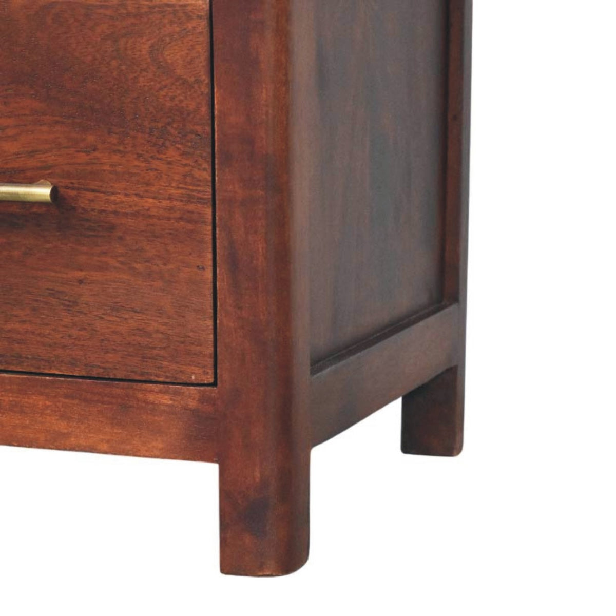 Arched Winewood Oak Toned 1 Drawer Nightstand