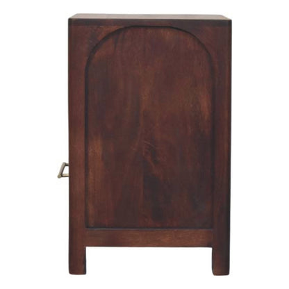 Arched Winewood Oak Toned 1 Drawer Nightstand