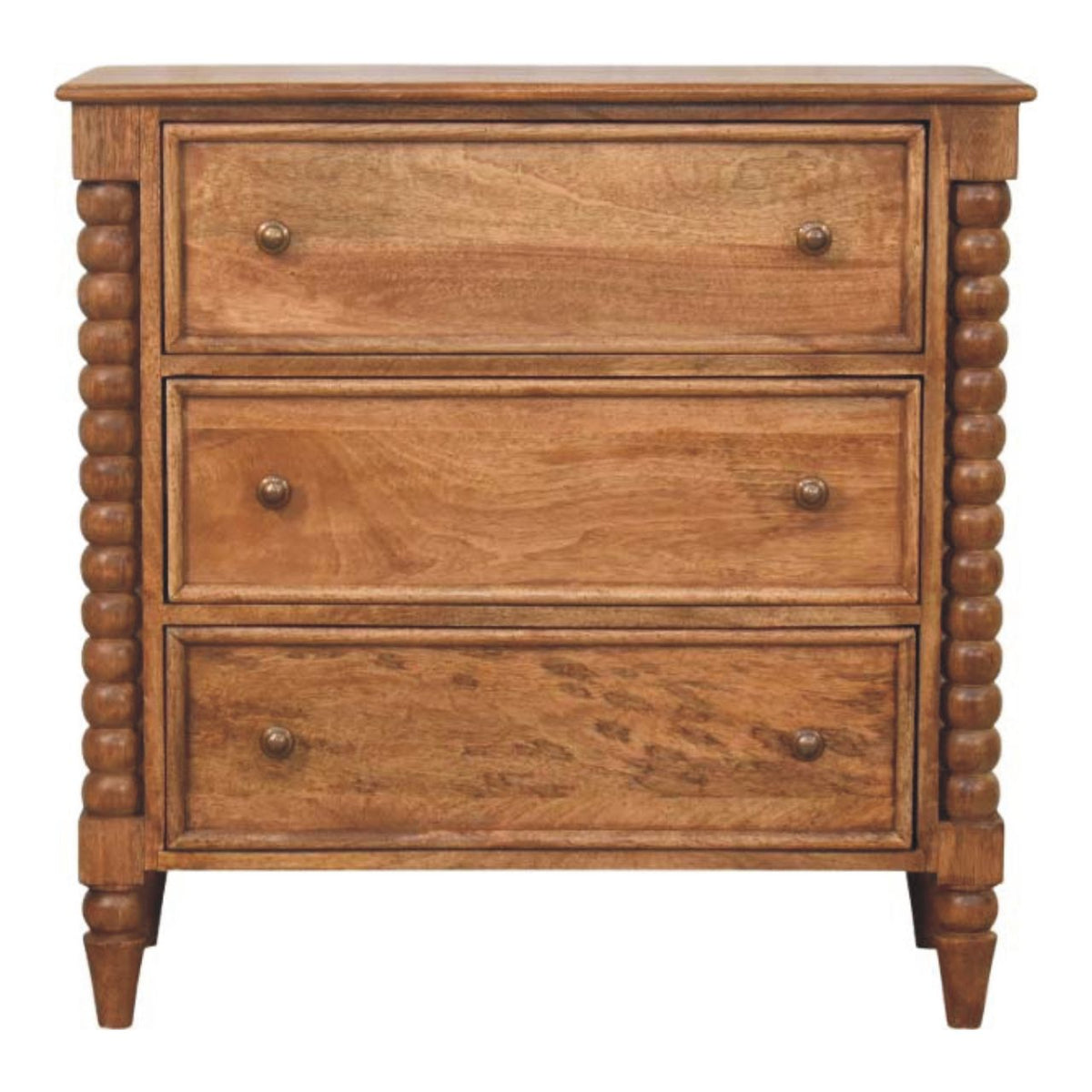 Savannah Spindle Amber Oak 3 Drawer Dresser