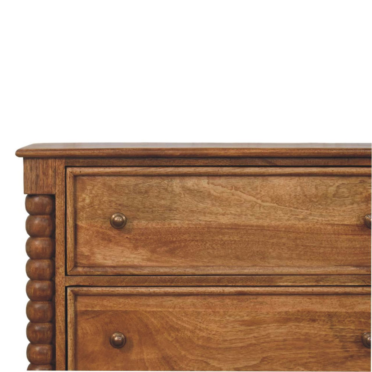Savannah Spindle Amber Oak 3 Drawer Dresser