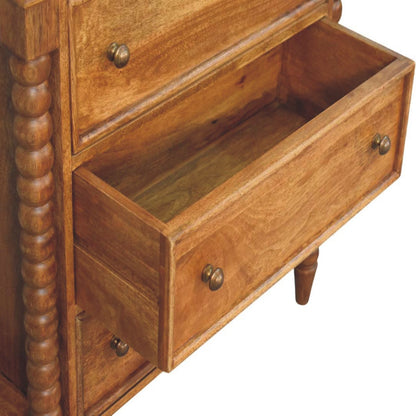 Savannah Spindle Amber Oak 3 Drawer Dresser