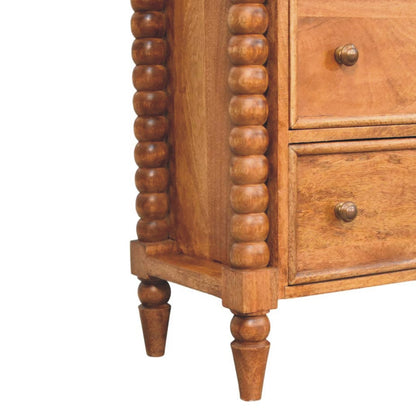 Savannah Spindle Amber Oak 3 Drawer Dresser