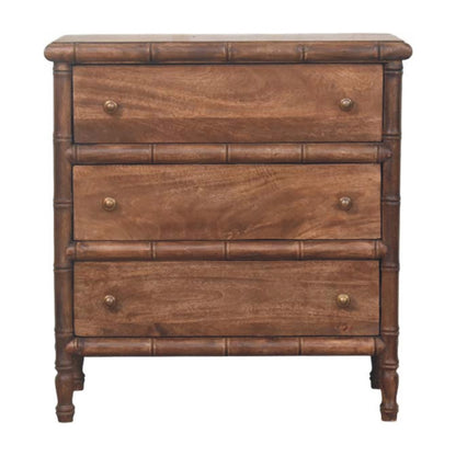 Key West Bamboo 3 Drawer Chest Almond