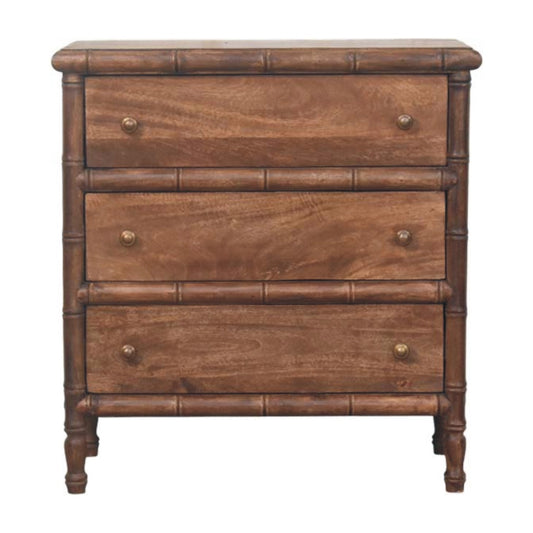 Key West Bamboo 3 Drawer Chest Almond