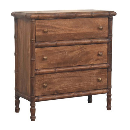 Key West Bamboo 3 Drawer Chest Almond