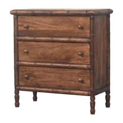 Key West Bamboo 3 Drawer Chest Almond