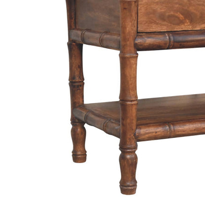 Key West Bamboo Leather Seat Storage Bench