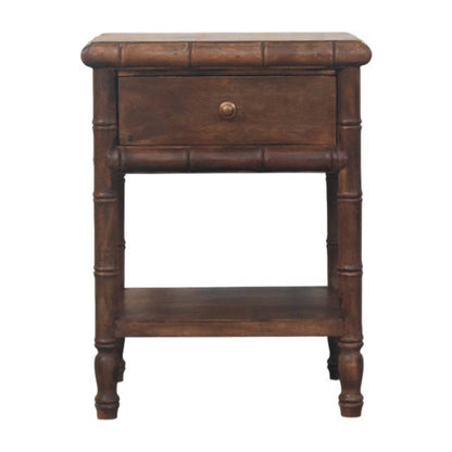 Key West Bamboo Almond Nightstand with Shelf
