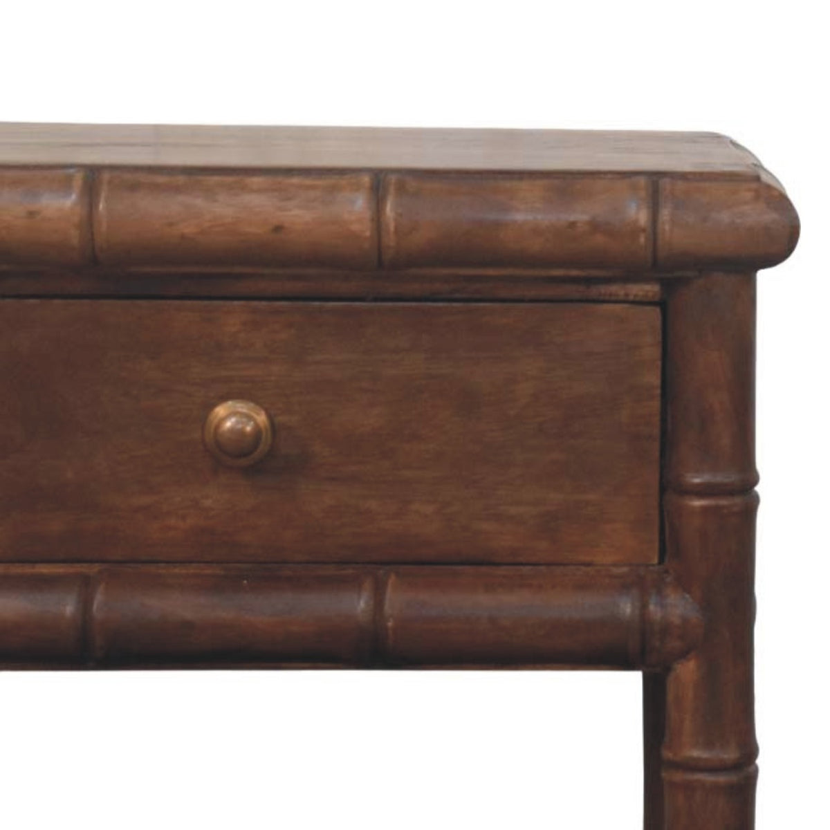Key West Bamboo Almond Nightstand with Shelf