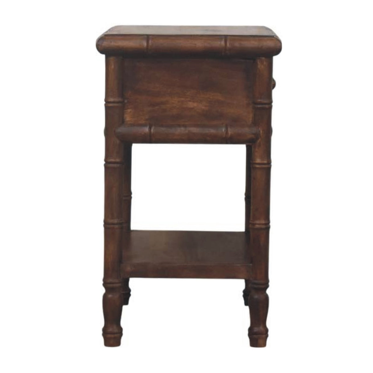 Key West Bamboo Almond Nightstand with Shelf