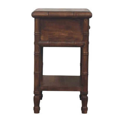 Key West Bamboo Almond Nightstand with Shelf
