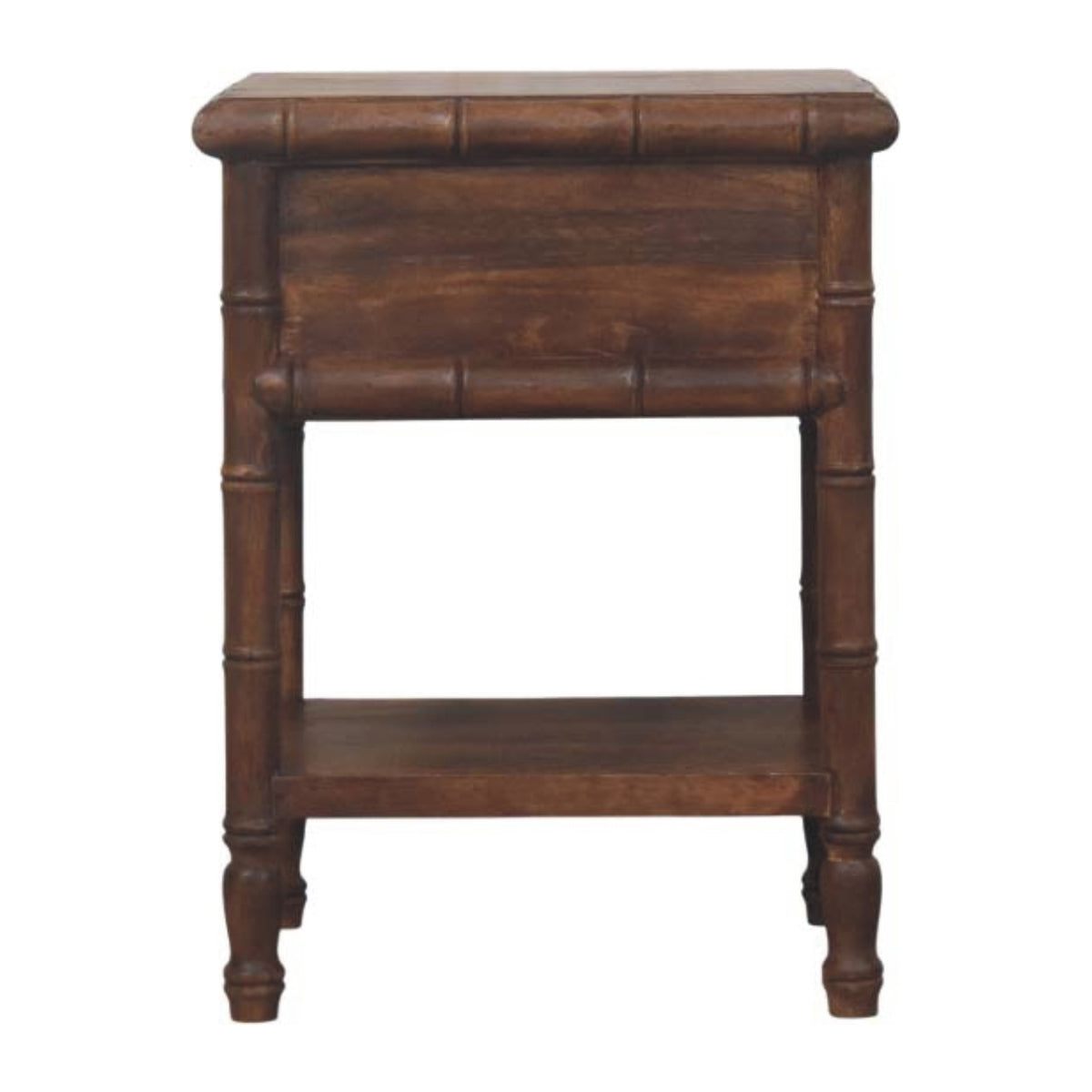 Key West Bamboo Almond Nightstand with Shelf