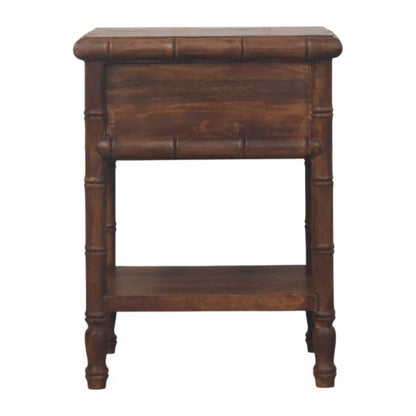 Key West Bamboo Almond Nightstand with Shelf