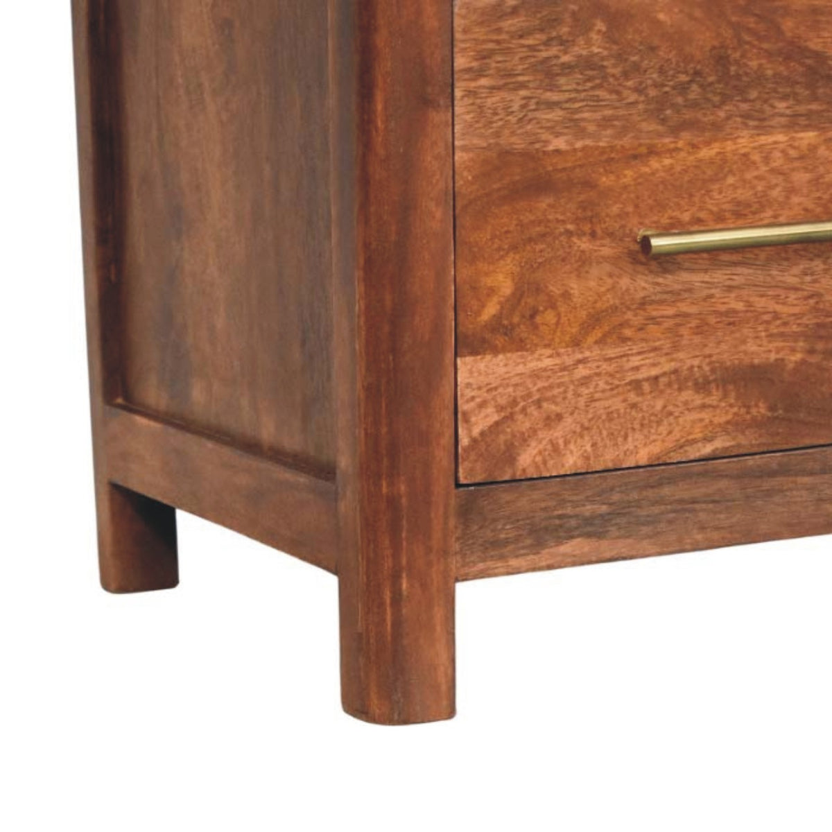 Arched Roasted Almond 1 Drawer Nightstand