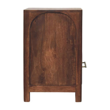 Arched Roasted Almond 1 Drawer Nightstand