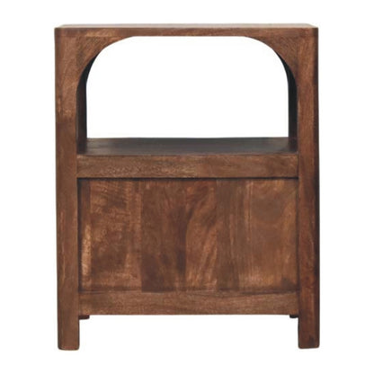 Arched Roasted Almond 1 Drawer Nightstand