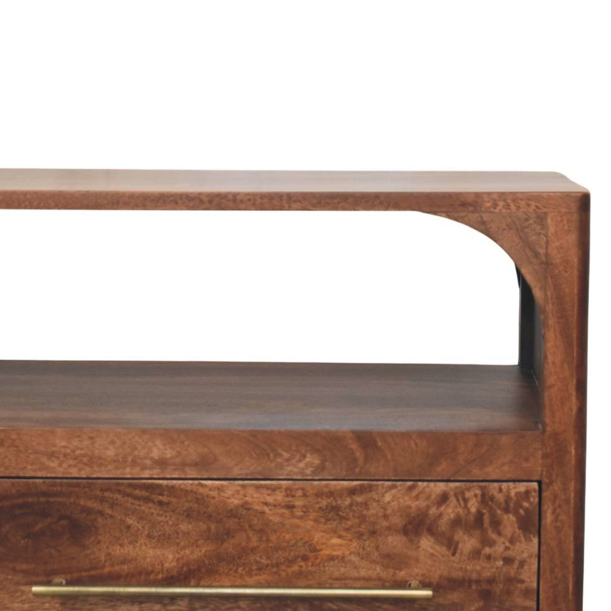 Arched Roasted Almond 2 Drawer Media Console
