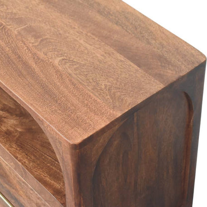 Arched Roasted Almond 2 Drawer Media Console