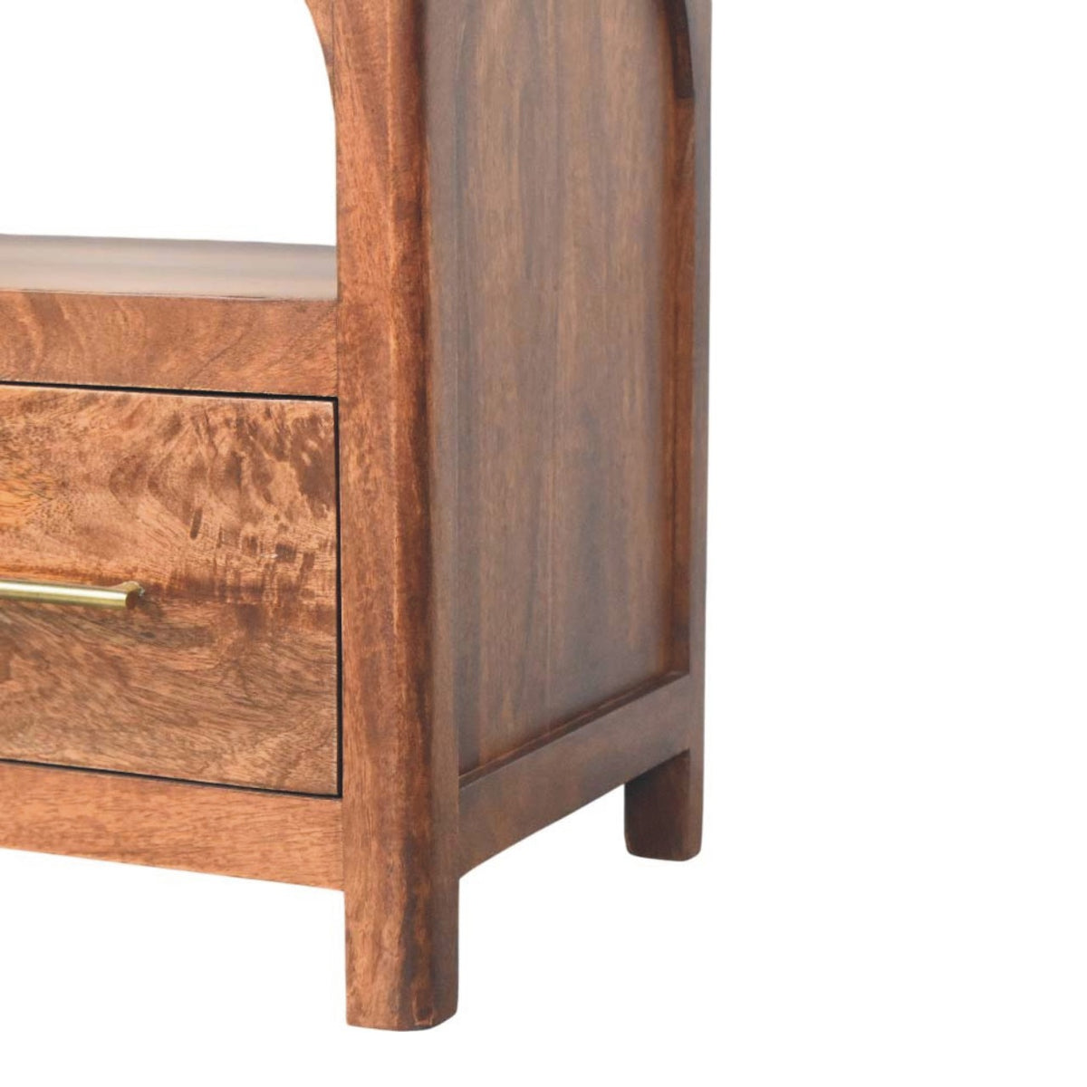 Arched Roasted Almond 2 Drawer Media Console