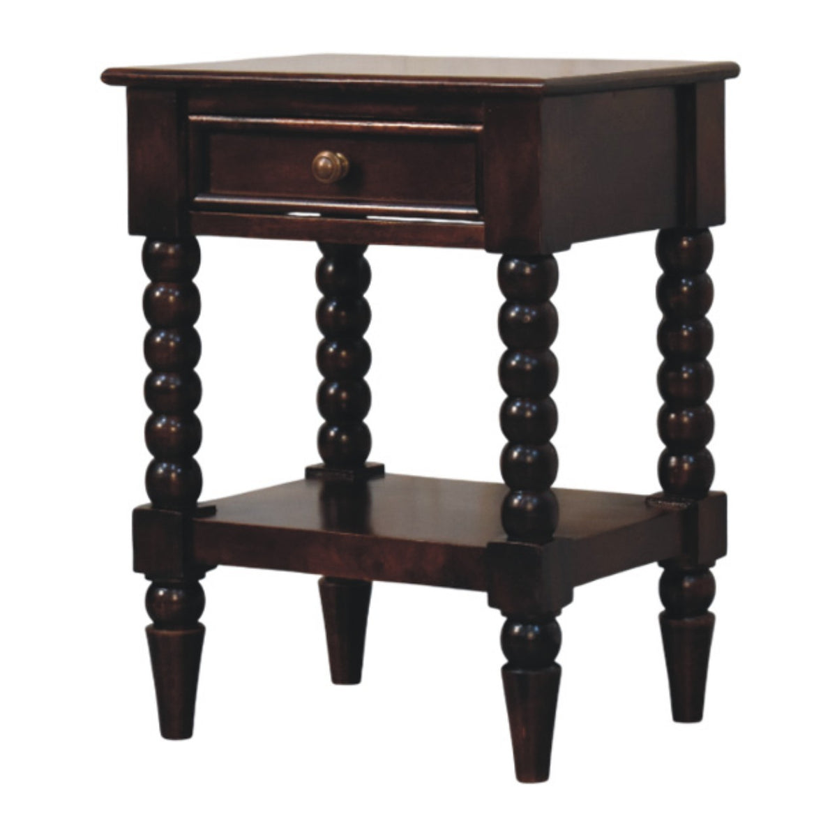 Savannah Spindle 1 Drawer 1 Shelf Nightstand