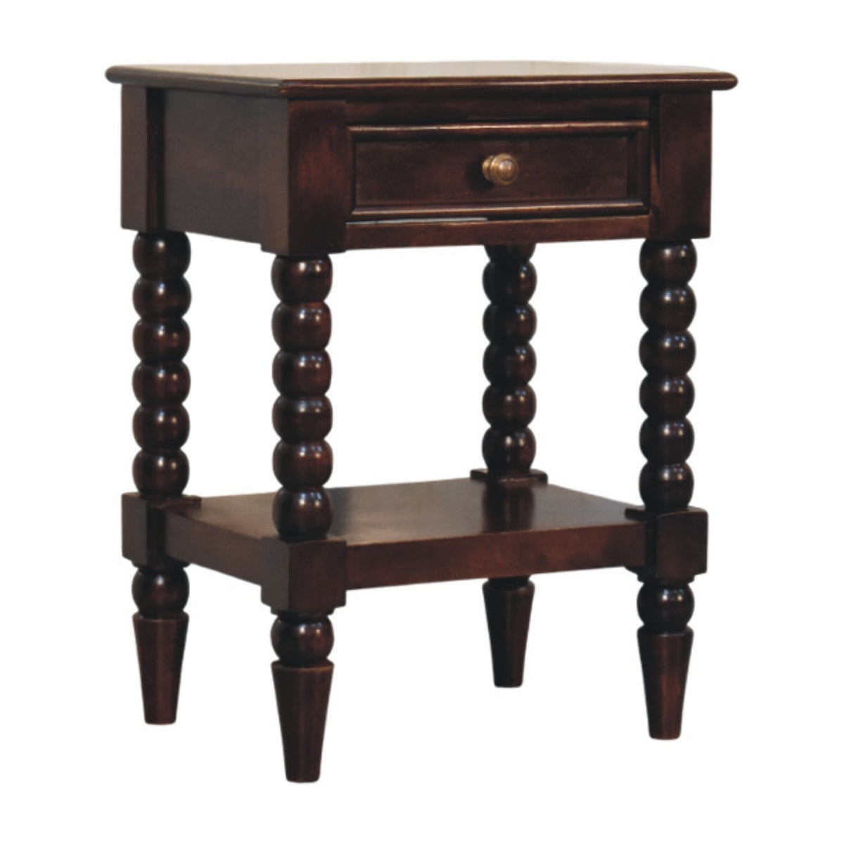 Savannah Spindle 1 Drawer 1 Shelf Nightstand