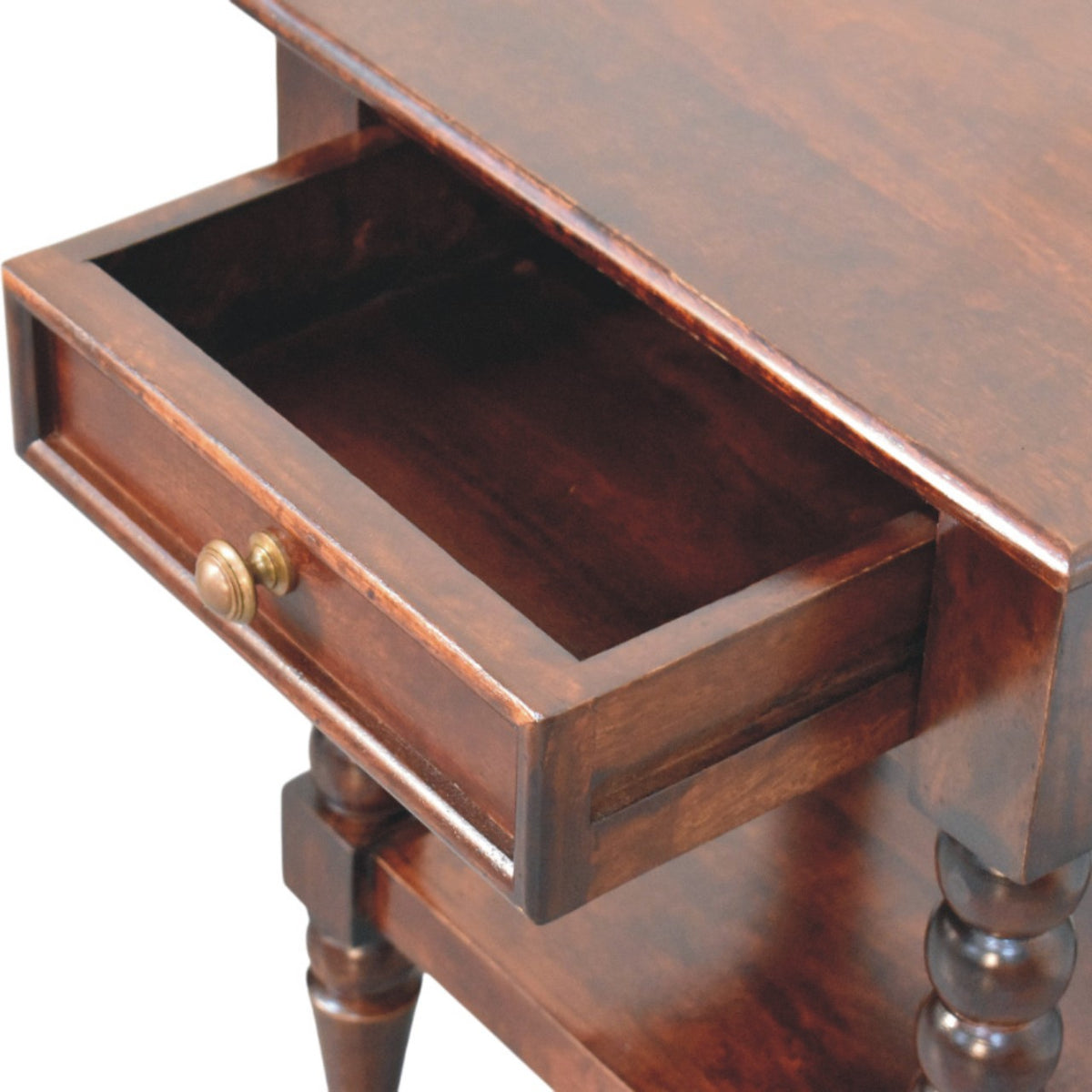 Savannah Spindle 1 Drawer 1 Shelf Nightstand