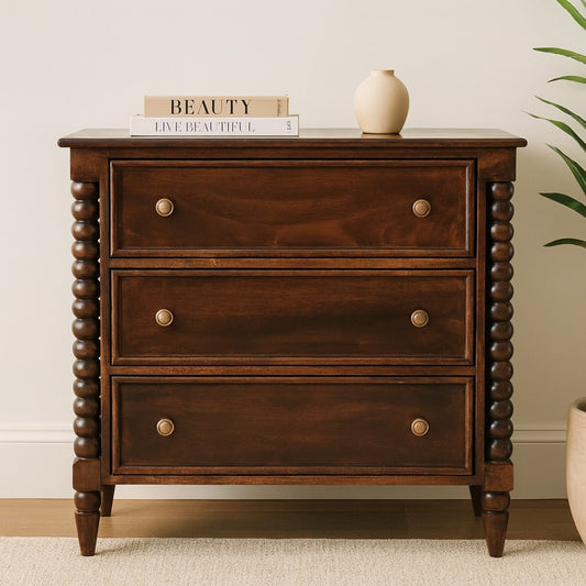 Savannah Spindle Winewood 3 Drawer Dresser