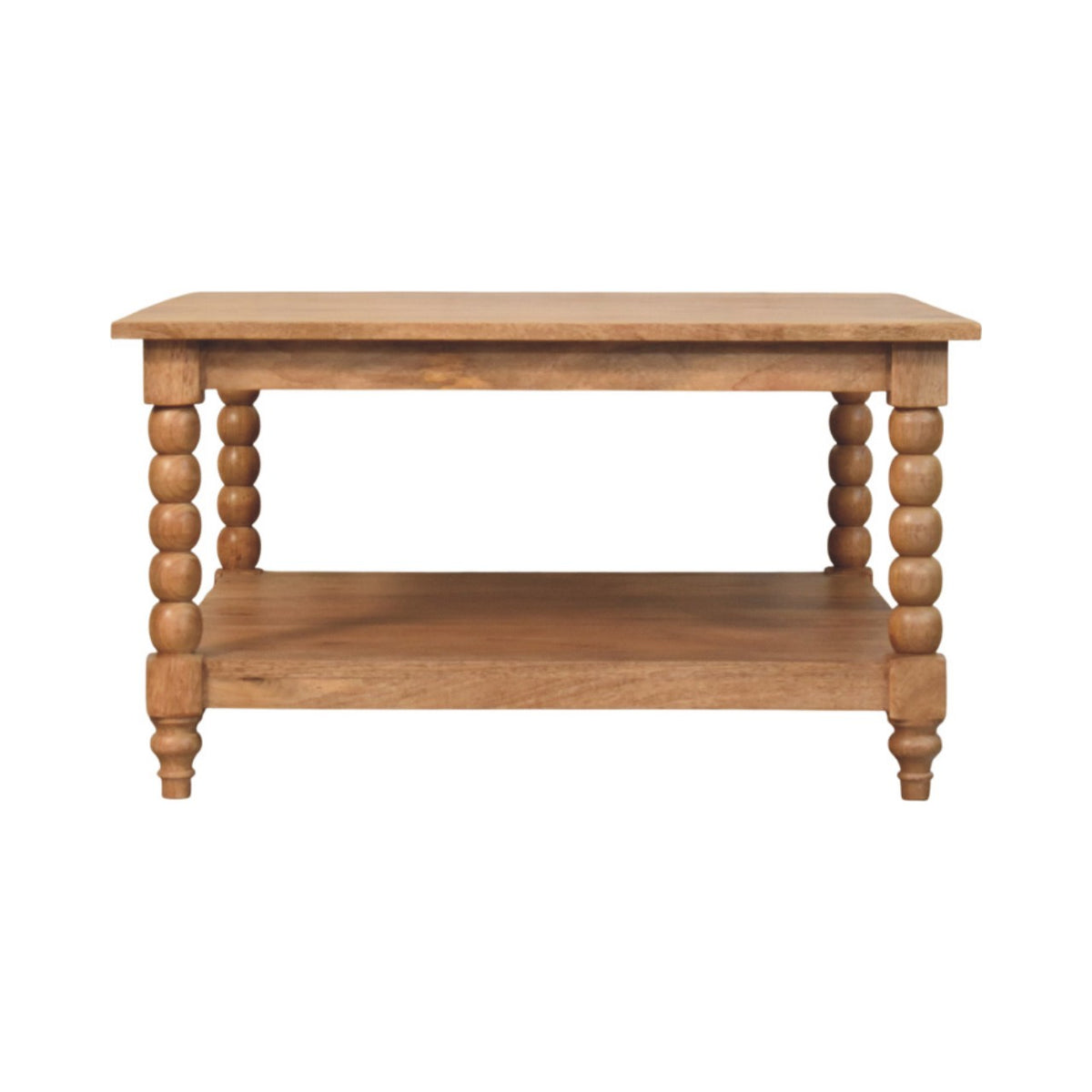 Savannah Spindle Golden Teak 2 Tier Coffee Table