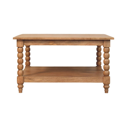 Savannah Spindle Golden Teak 2 Tier Coffee Table