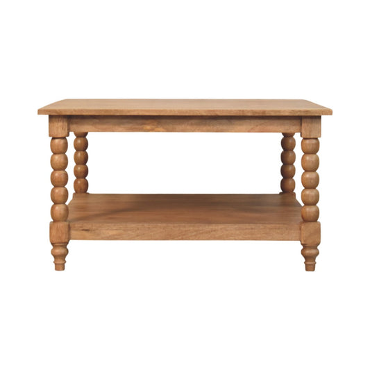 Savannah Spindle Golden Teak 2 Tier Coffee Table