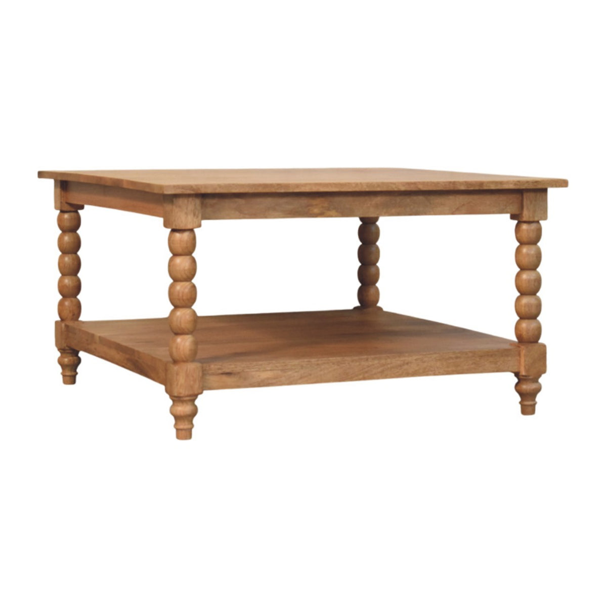 Savannah Spindle Golden Teak 2 Tier Coffee Table